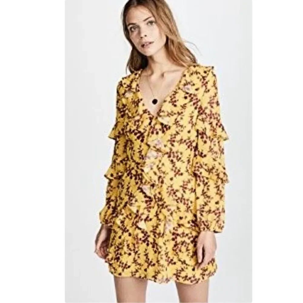 Amanda Uprichard floral ruffle mini dress